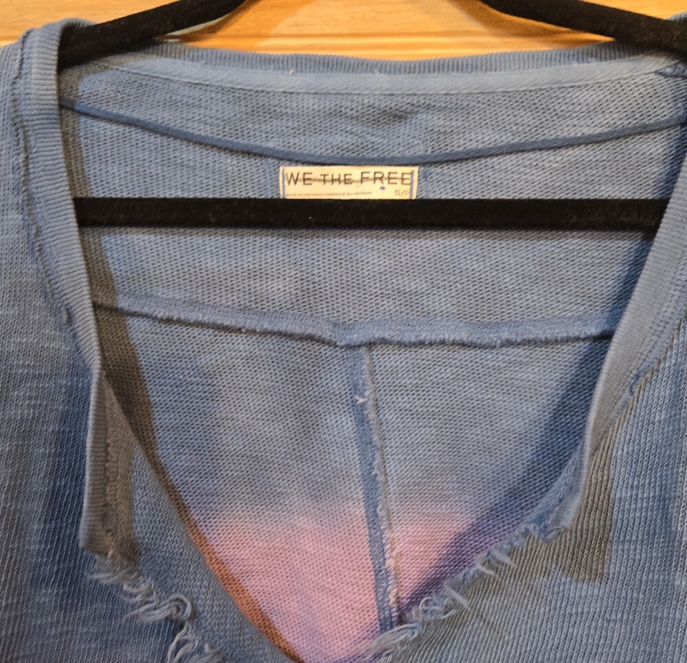 We The Free Ombre V-Neck Pullover - Blue & Lavender - Picture 7 of 8